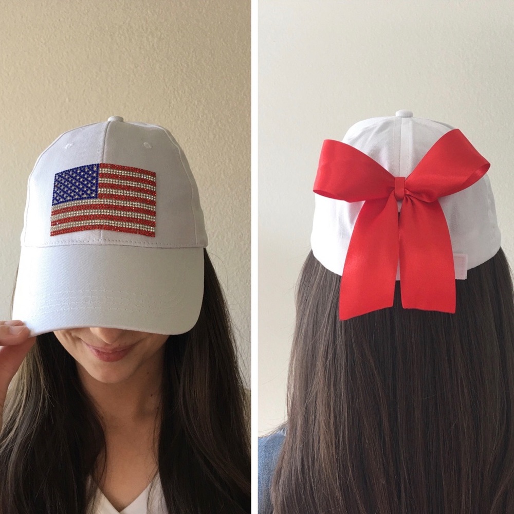 Handmade American Flag Baseball Cap